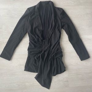 Black Wrap Blazer Dress